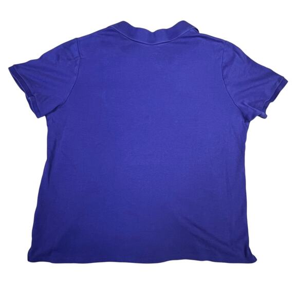 Lane Bryant Polo Style Top Plus Size 14 Blue 100% Cotton - Picture 8 of 14